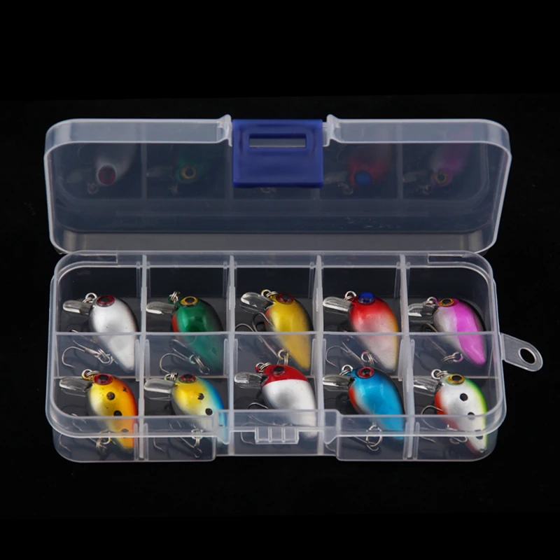 10pcs Hard Baits  FLOATING fishing lure Crank decoy box TROLLING Artificial bait