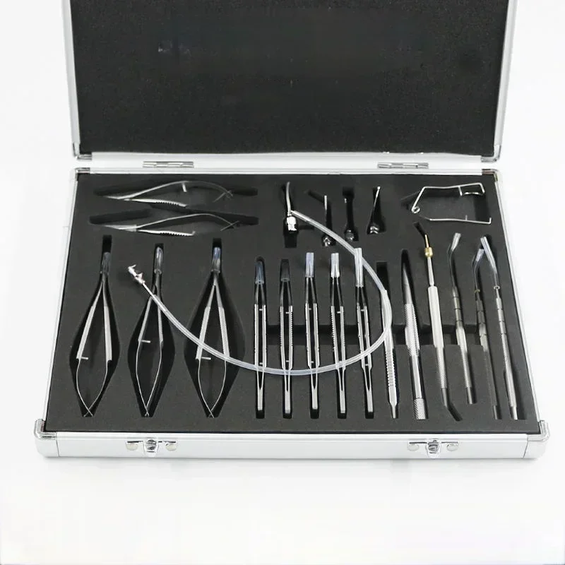 

Ophthalmic Surgery Kit Stainless steel 21 pieces Cataract Set for eye surgery intraocular lenses Hot sales