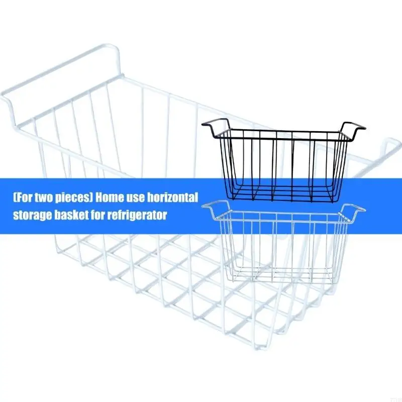 

77HB 2PCS Commercial Grade Holrigrator Baskets Укрепленные организаторы стальных проводов с проектами воздушных потоков для