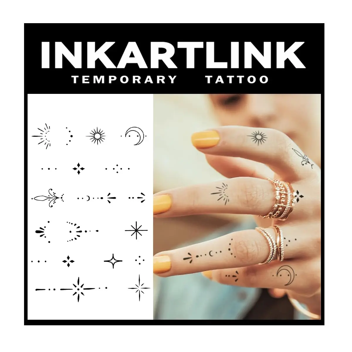 

Временные татуировки Tattoo Tech, 2 листа, средний размер, полупостоянные, для взрослых, художественный дизайн, держатся 1-2 недели