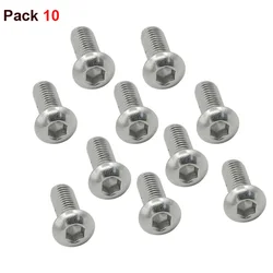 10PC M6*16-P1.0 Stainless For Derby Cover Screws kit Button Head Bolt 1999-2018 Touring Dyna Softail Sportster XL 883 1200 XL883