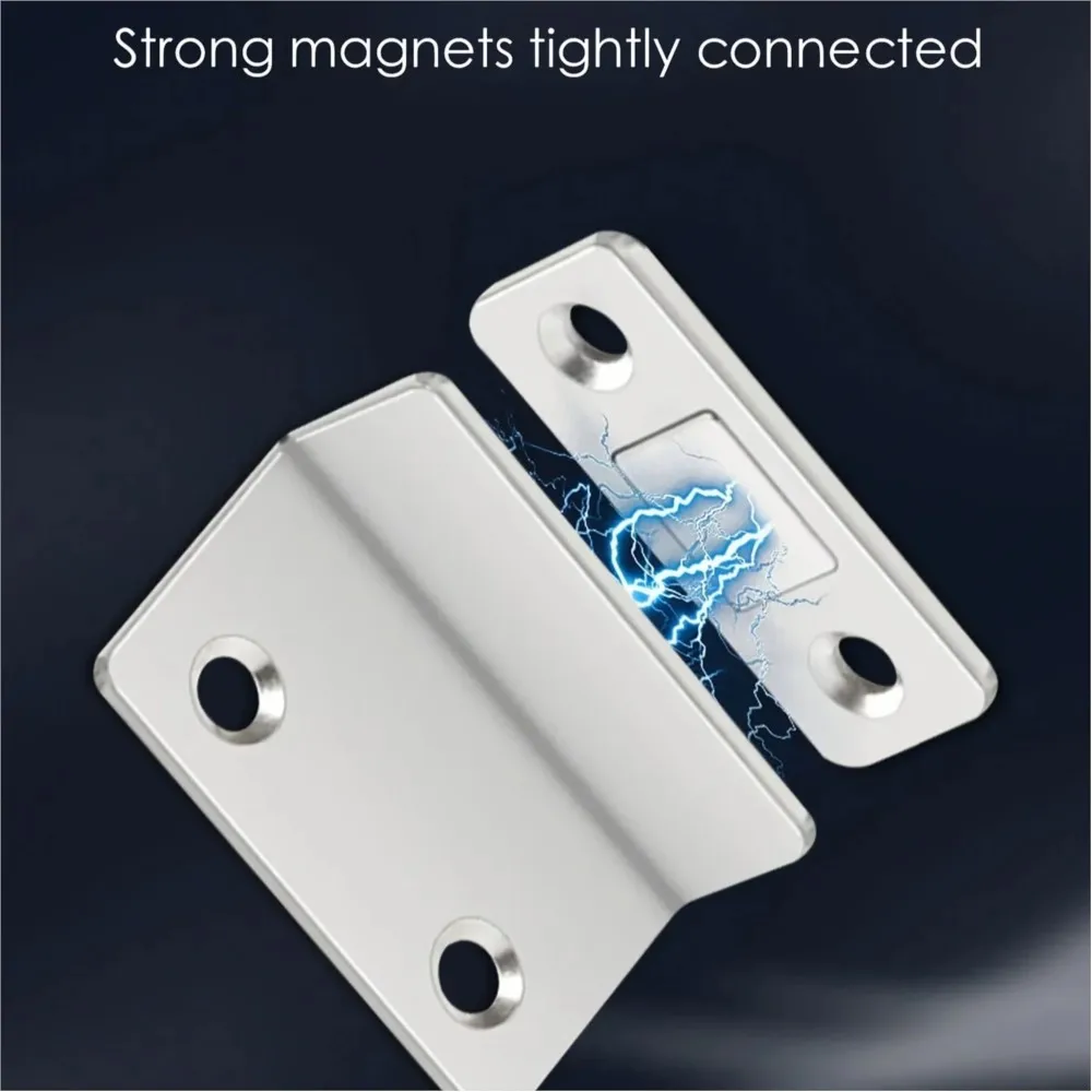 Magnetic Door Catch Latch -Invisible Strong Adhesion Drill-Free Mount Seamless Release- Ideal for Cabinets Sliding Doors