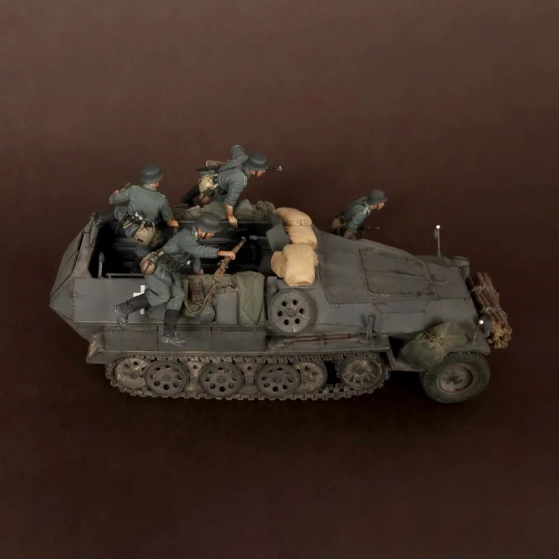 1/35 resina soldato modello GK tema militare kit fai da te non assemblato e non verniciato