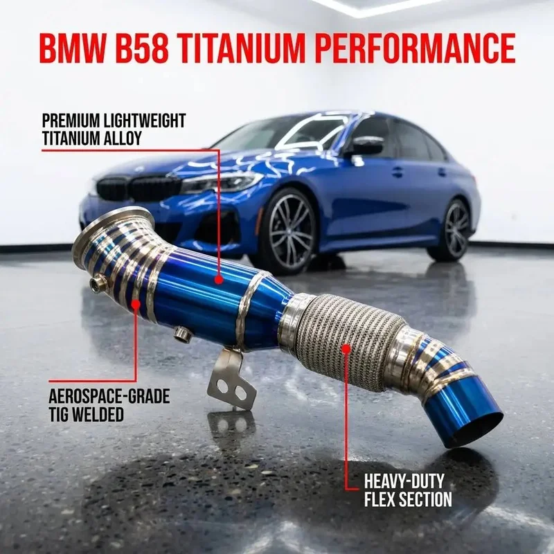 OEM Exhaust Header for BMW 5 Series 540 540i 550e G30 G38 2019-2023 Titanium Alloy Exhaust Pipes Downpipe Direct Bolt-On Fitment