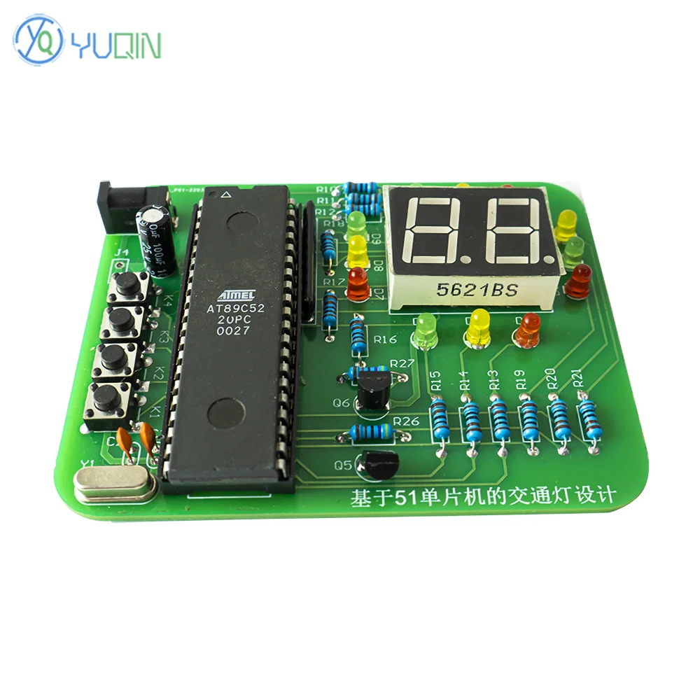 Traffic Signal Light 51 Microcontroller DIY Electronic Kit for Practicing Welding Circuit Board and Assembling Spare Parts