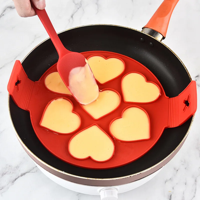 Egg Pancake Ring Non-stick Pancake Machine Mold Silicone Egg Pot Frying Molding Machine for Kitchen Baking Accessories