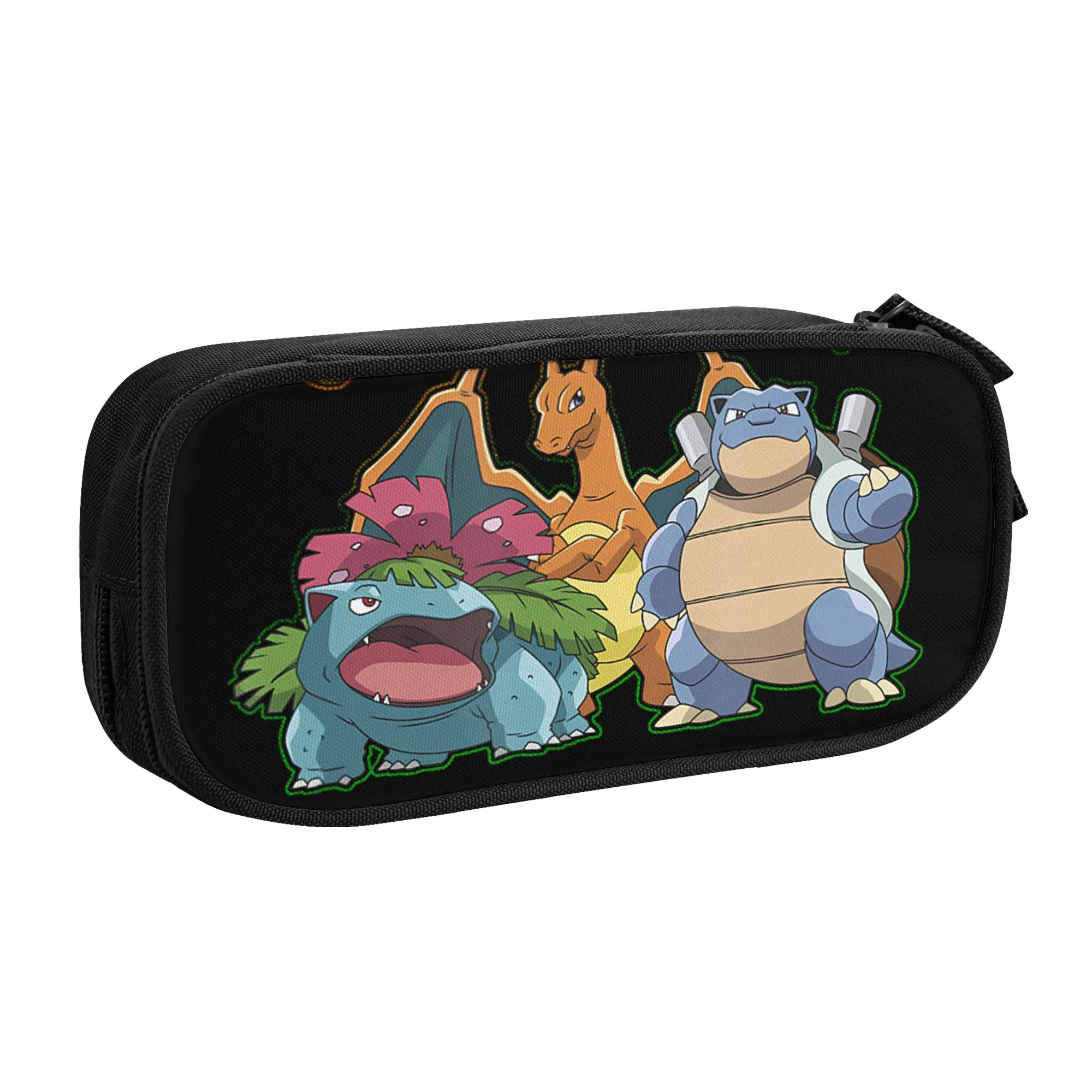 Large Capacity Bags for Child Cartoon Pokemon Birthday Group My Kind of Party Rainbow Text  School Pencil Bag for Boys Gilrs