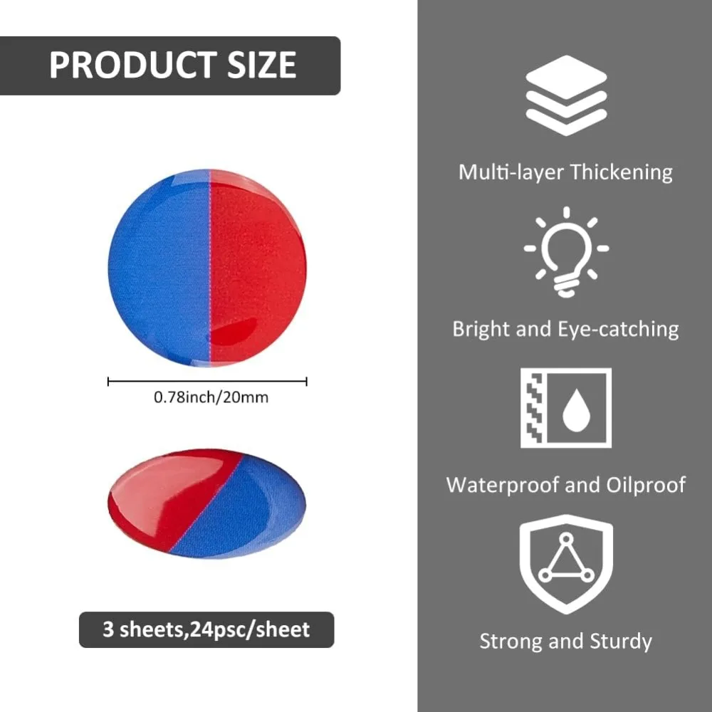 72 قطعة ملصقات المياه الساخنة والباردة 20 مللي متر صنبور تلميح ملصقات للتسمية علامات الساخنة والباردة مقاوم للماء علامات تسمية الصنبور ذاتية اللصق #2
