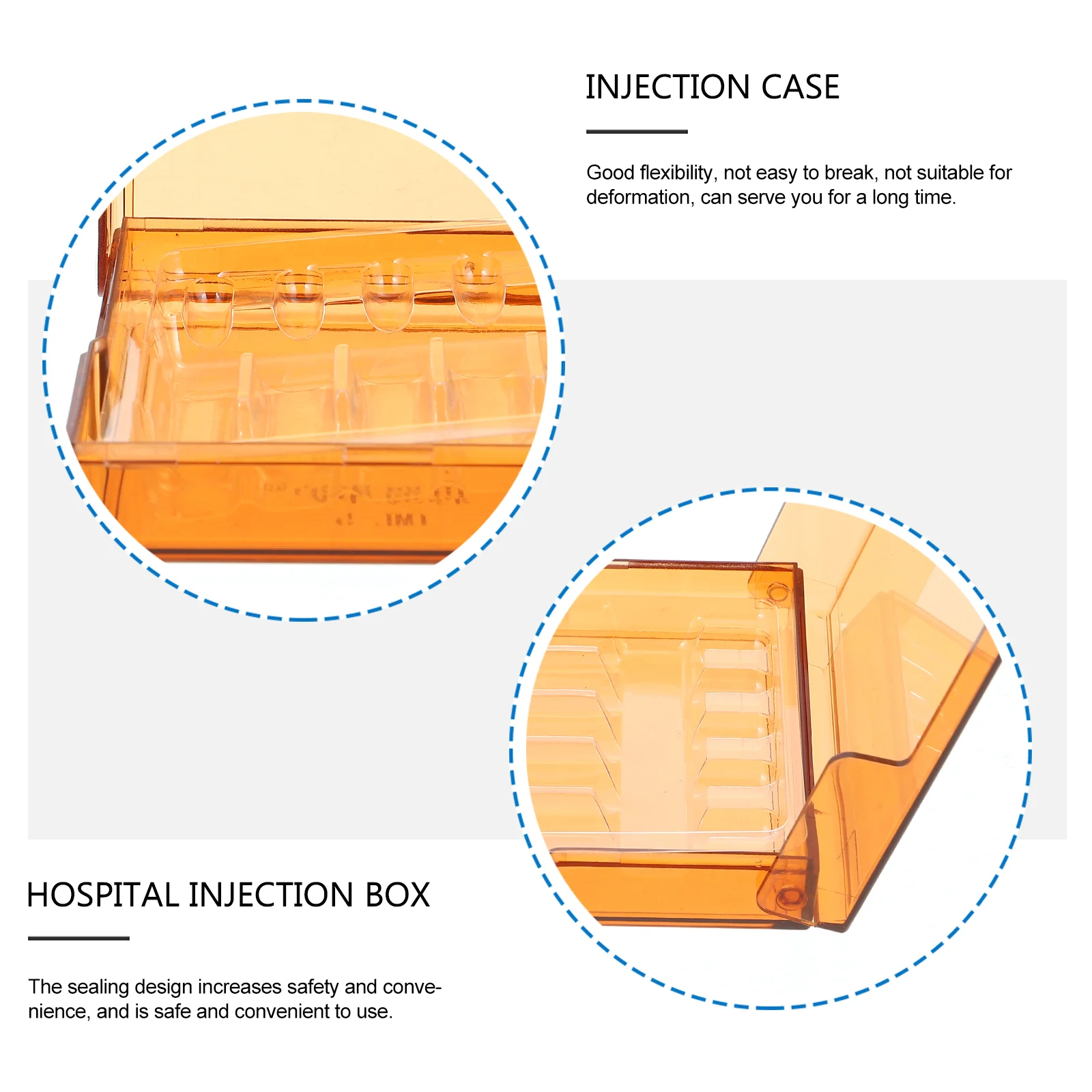 주사기 보관 플라스틱 인젝터 컨테이너, 클리닉 케이스, 거치대 의료 기기 용품, 2 개 상자
