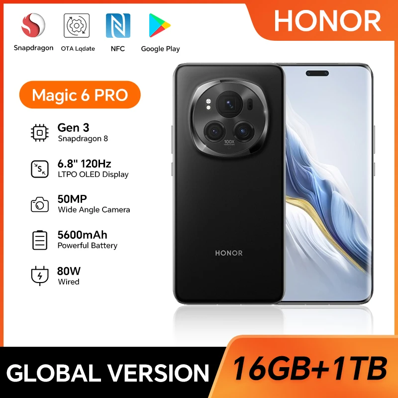 Honor Magic6 Pro, 16G+1T, 5G Android 14.0, OTA 6.8