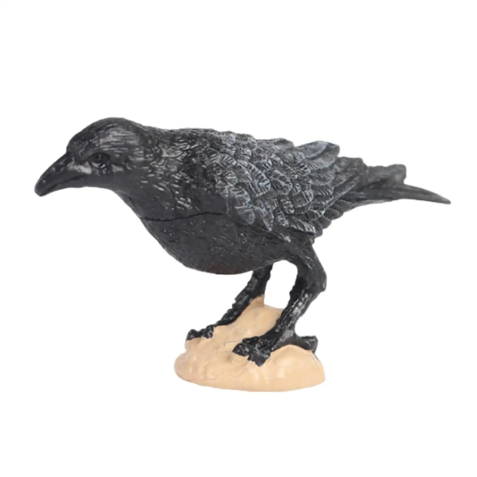 Garden Bird Ornament Educational Raven Bird Figurines for Cake Toppers Photo Props Party Decoration DIY Landscaping Party Favors