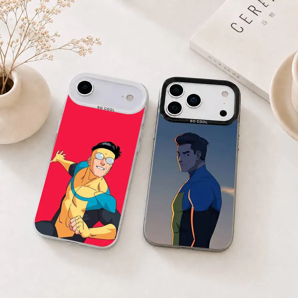 

I-Invincible Mark Gift Phone Case For iPhone 17,16,15,14,13,12,11 Plus,Pro Max,XS,Colored Silver Plated Inside Cover
