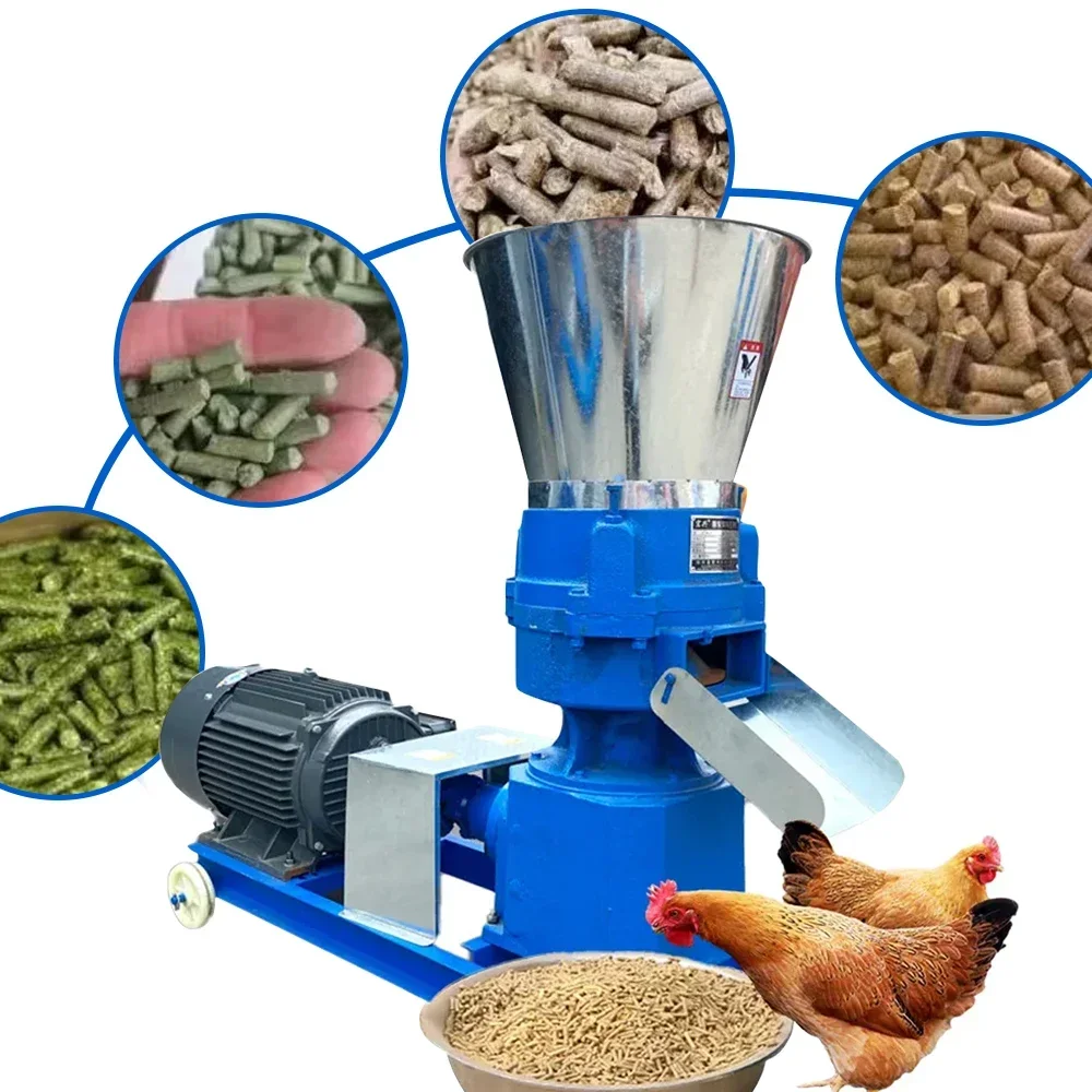 Farming equipment for animal feed chicken poultry fish feed pellet making machine animal food mixer pelletizer 150kg/h