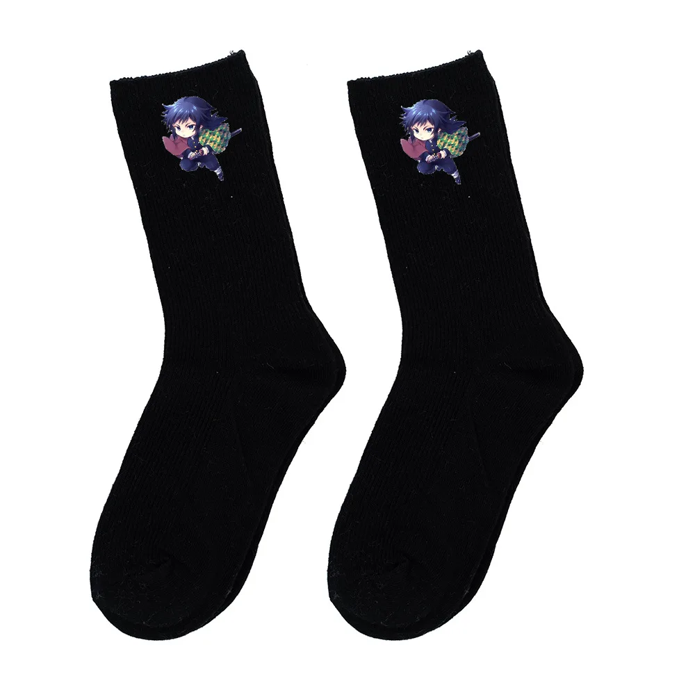 Anime Kimetsu no Yaiba Kamado Tanjirou Nezuko Cosplay Socks Agatsuma Zenitsu Hashibira Inosuke Printed Ankle Socks