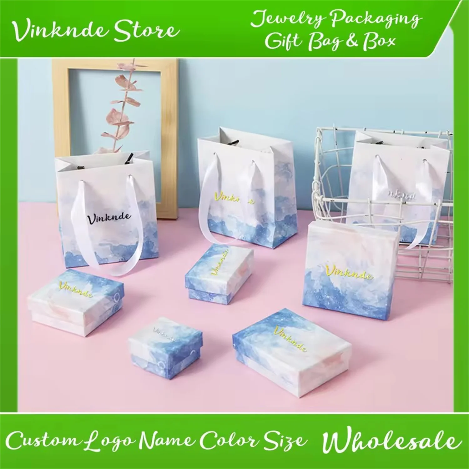 

100 упаковок, оптовая продажа, шкатулка для драгоценностей на заказ, квадратный бумажный органайзер для колец, сережек, ожерелий, подарочные коробки для ювелирных изделий с логотипом