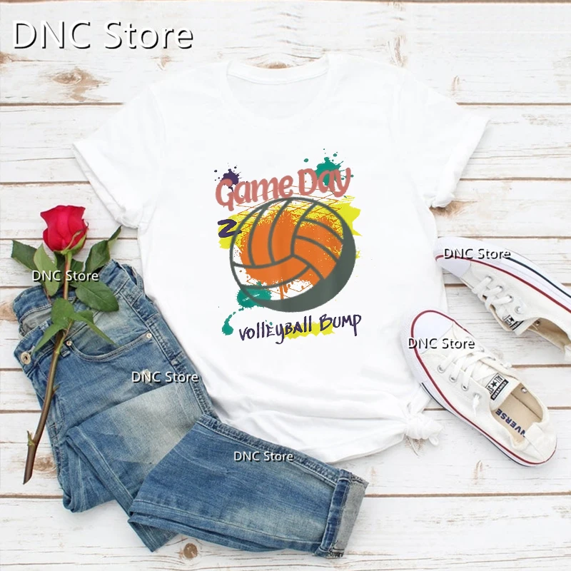 Girls Volleyball Tshirt New Summer Style Women'S T-Shirt Custom Name Customization Team Tshirt  Harajuku Shirt Dropshipping