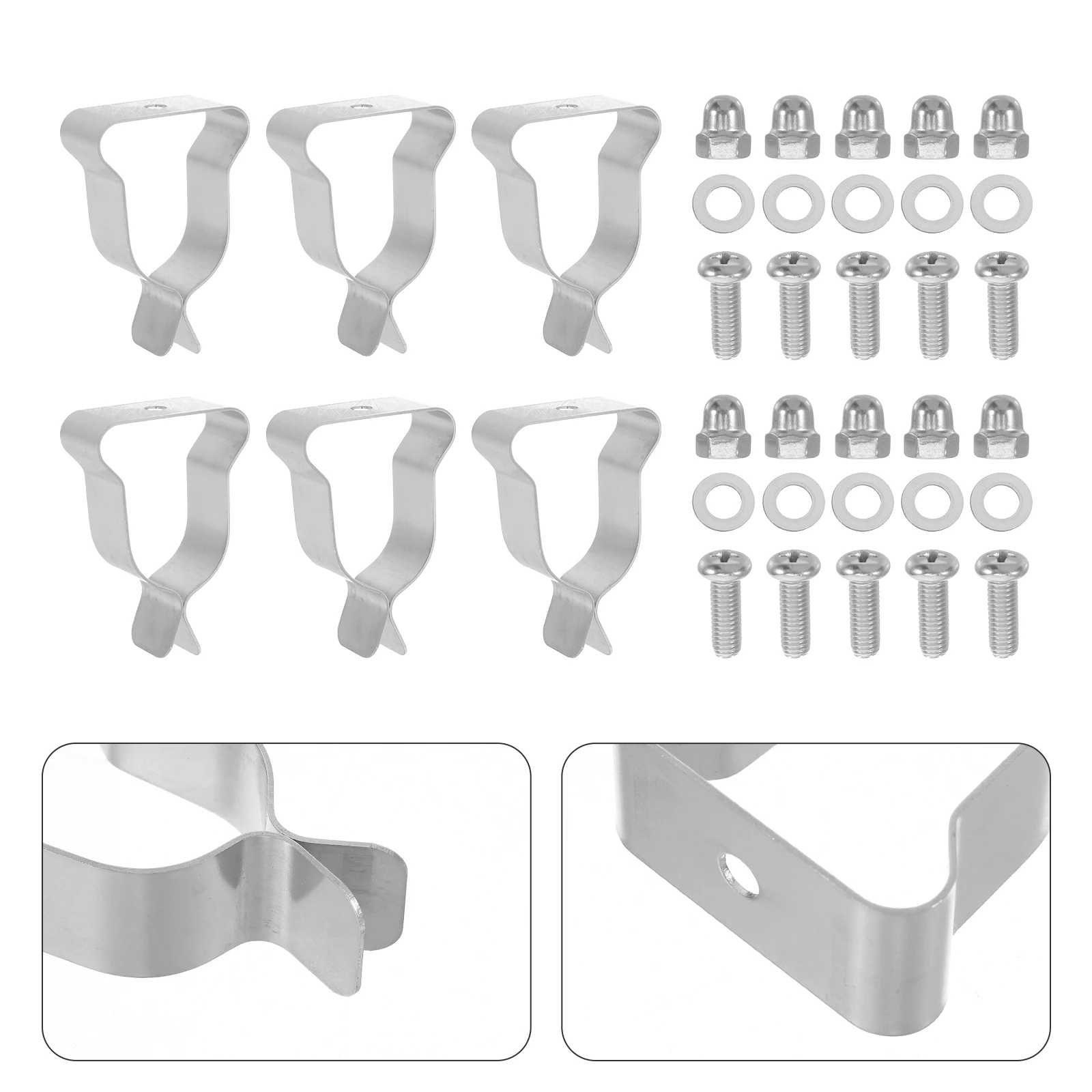 

10pcs Window Well Fixing Clips Stainless Steel Outdoor Cover Installation Hardware Spring Clips For Basement Covers