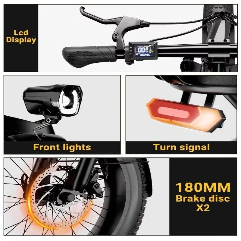 EB20-A04 Folding Women's Electric Bicycle 7 Speed High Speed 45 km/h 48V 15AH Lithium Battery view 3