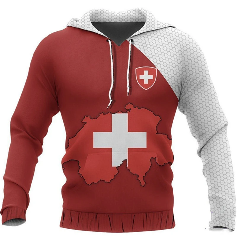 Switzerland Flag 3D Printed Hoodie For Men Clothing Fashion Sport Women Pullover Casual Tracksuit New In Hoodies & Sweatshirts