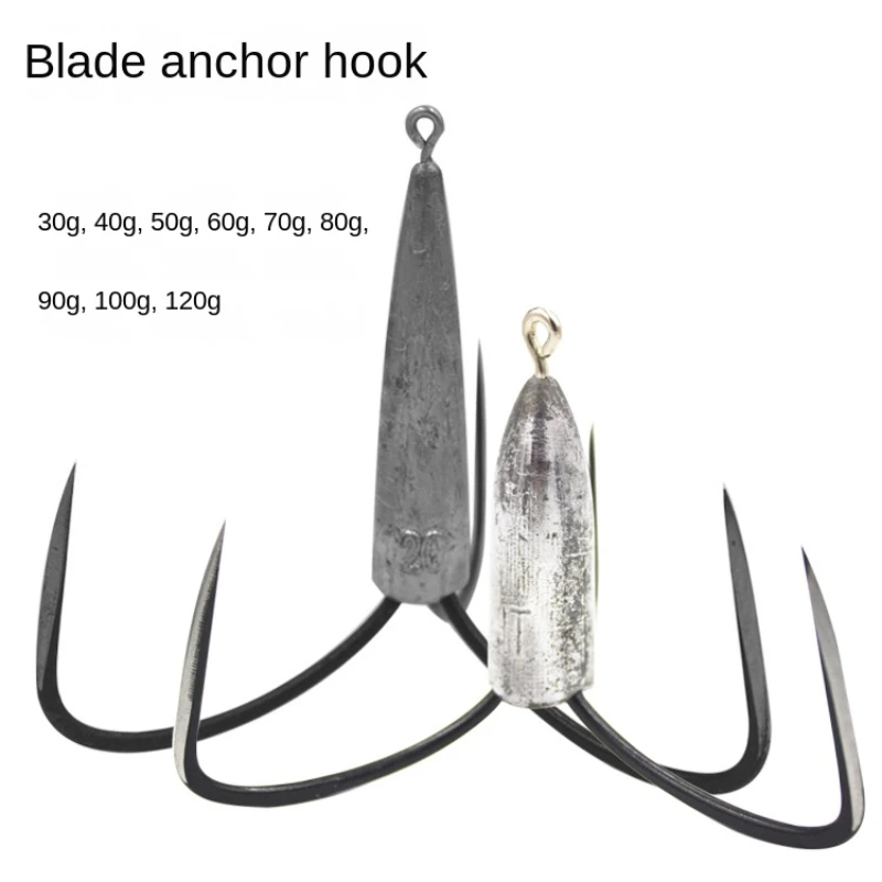 Weight Anchor Fishing Hook Three-claw Hooks Blade Blade Three-book Fishhook Lead 낚싯바늘 ловить рыбу Pesca Contrapeso accesorios