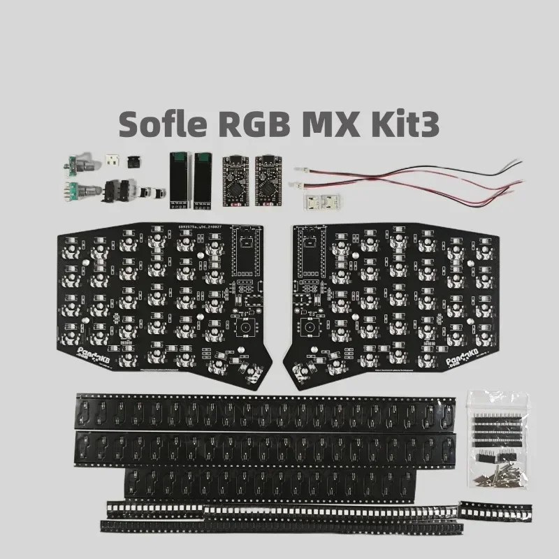 Imagem -06 - Sofle mx Split Teclado Escudo Personalizado Chips Proteção Sanduíche Case para Sofle Rgb Split Teclado Acessórios mx Switch Presente