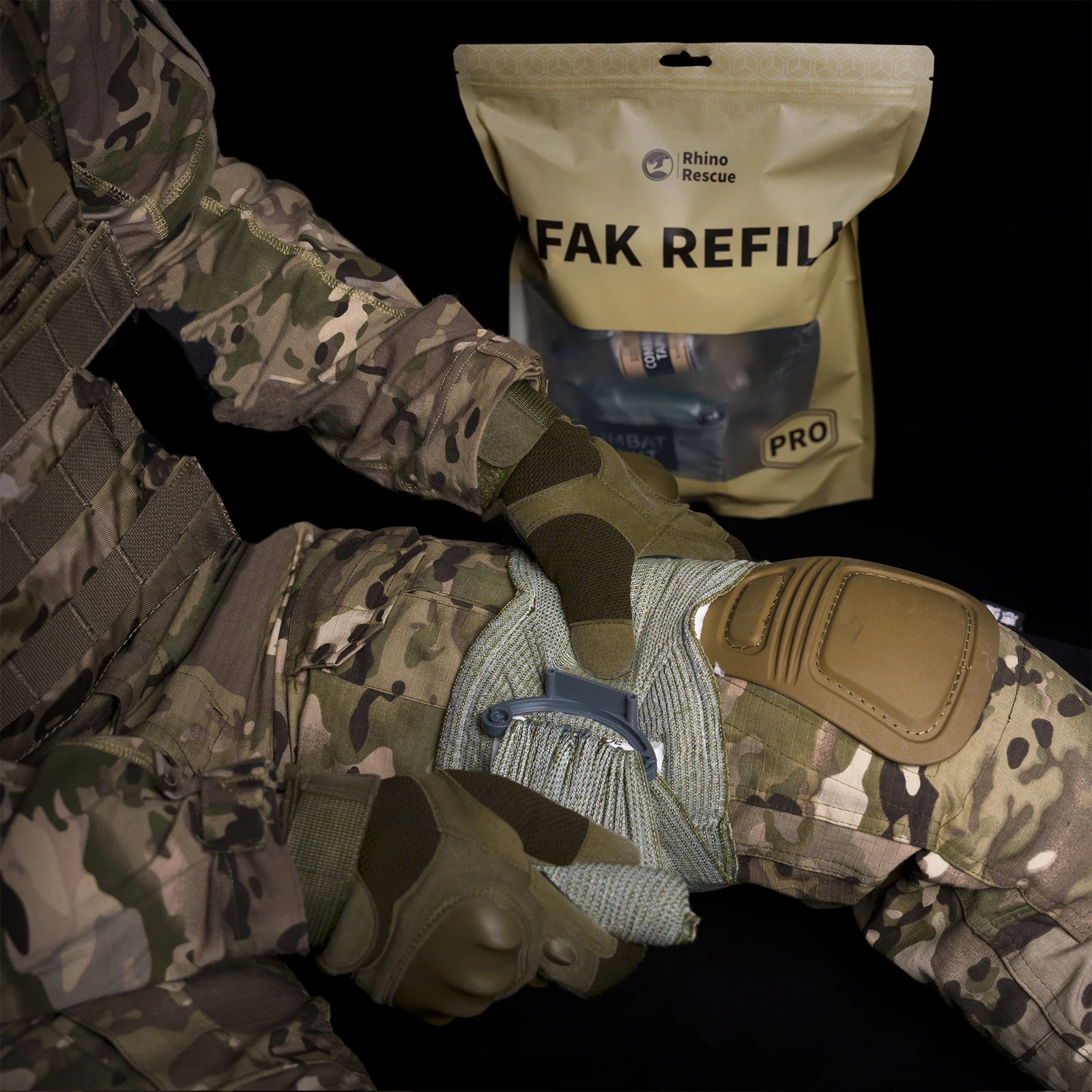 Rhino Rescue Emergency Trauma Kit Combat Tactical IFAK For First Aid Response Supplies