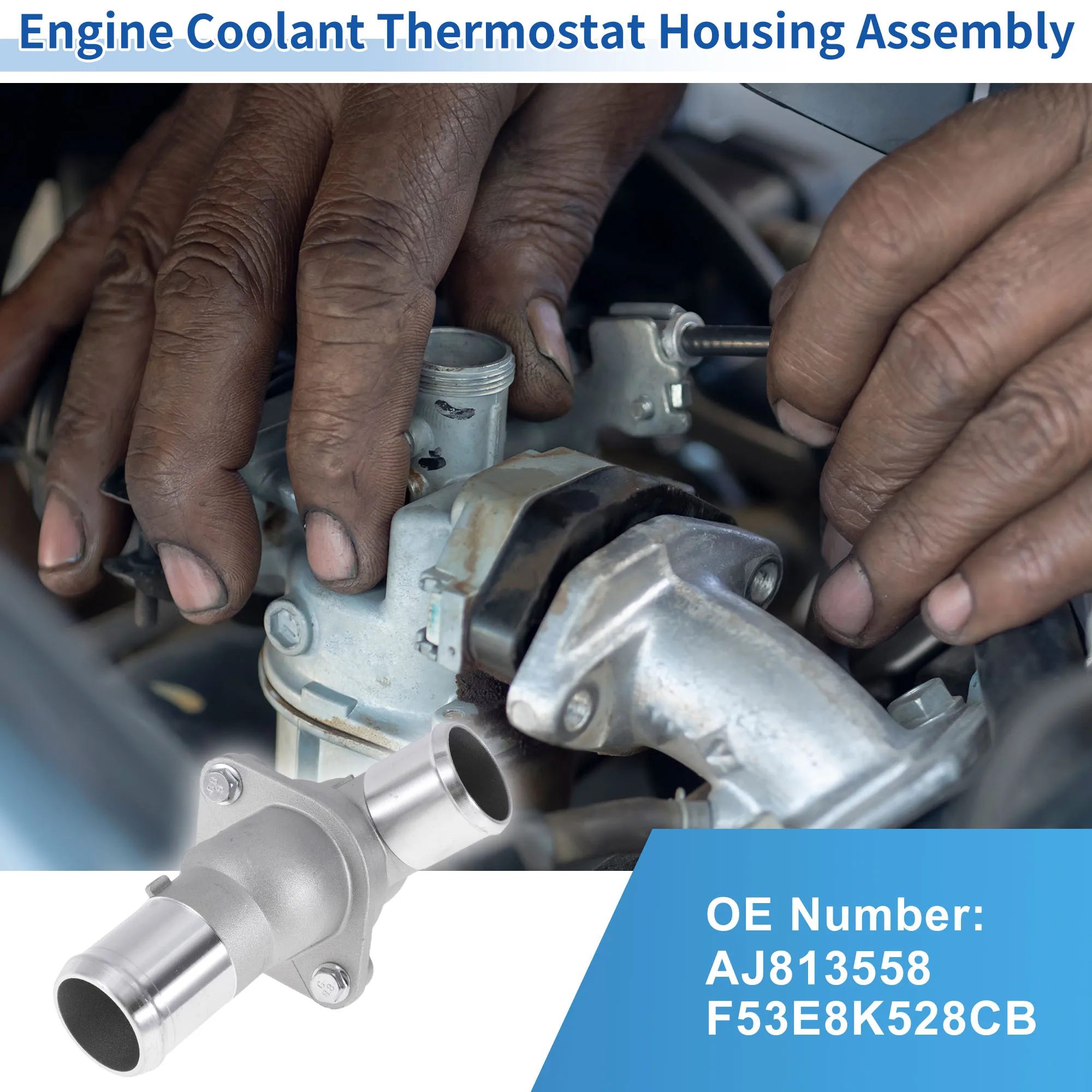 

X Autohaux Engine Coolant Thermostat Housing Assembly No.AJ813558 for Jaguar S-TYPE (X200)