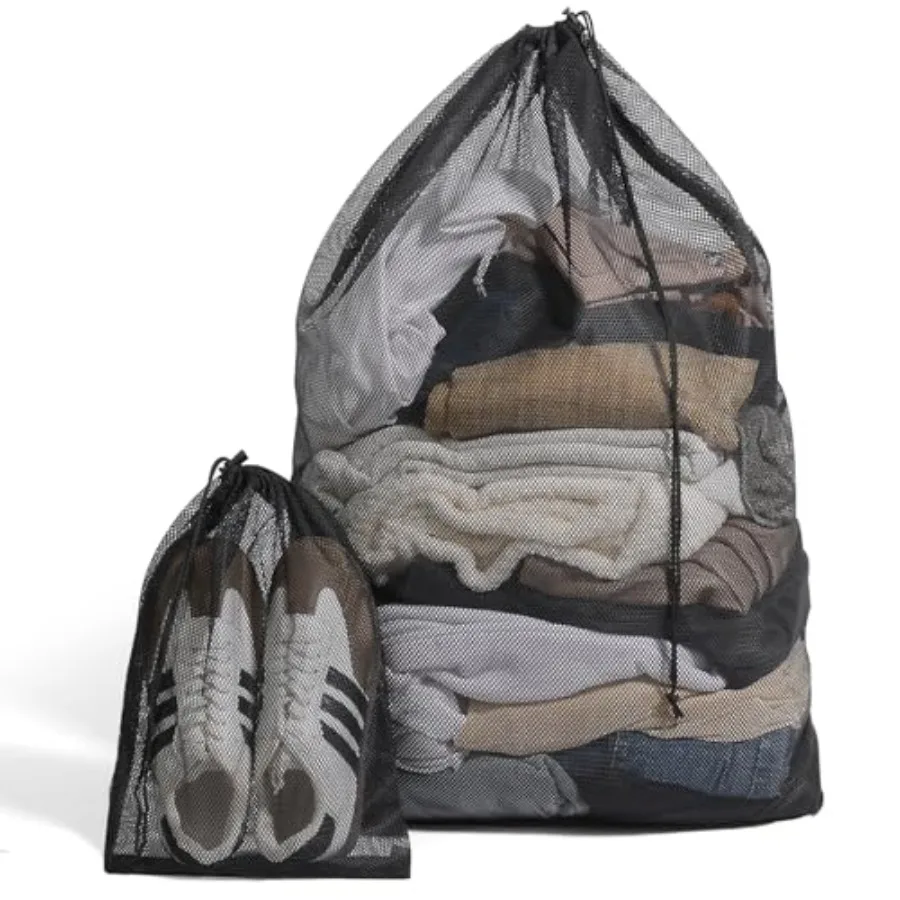Heavy Duty Mesh Laundry Bags with Drawstring