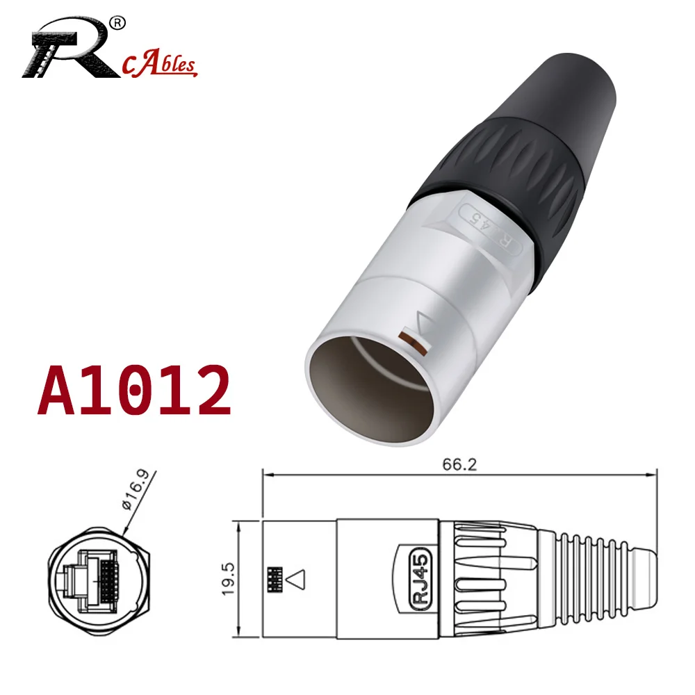 

1pc Zinc Alloy Shell Waterproof RJ45 Male Plug,RJ45 Interface Wire Connector Ethernet Network Converter Adapter