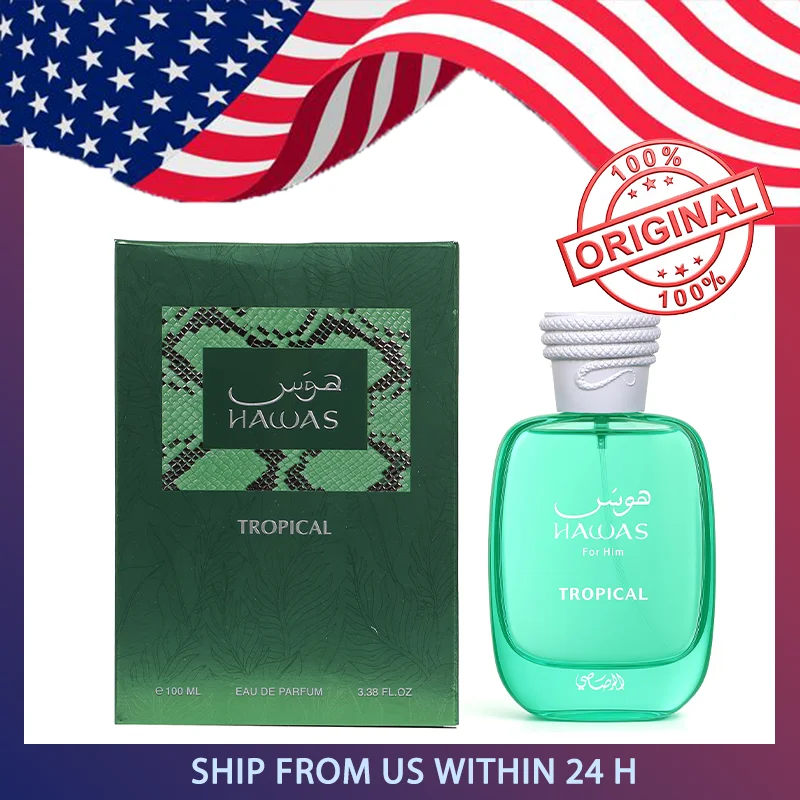 RASASI Hawas Tropical Eau De Parfum Spray para Hombre 3,4 onzas