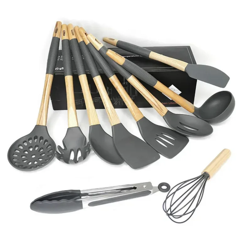 

Силиконовые строительные блоки, ручка, кухонная утварь, 10 предметов, антипригарный инструмент для приготовления пищи, удобная ручка, набор кухонных инструментов из силикагеля
