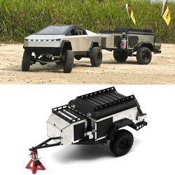 Simulated Camping Trailer RV Independent Suspension Metal Climbing Car Trailer for 1/8 1/10 RC Crawler Car Traxxas DIY Universal