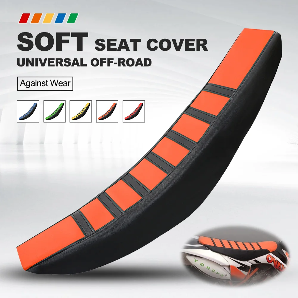 

For KTM 125 150 250 300 350 450 500 SXF XCF XCW EXC EXCF TPI SIX DAY Motocross Soft Seat Cover Rubber Striped Soft-Grip Gripper