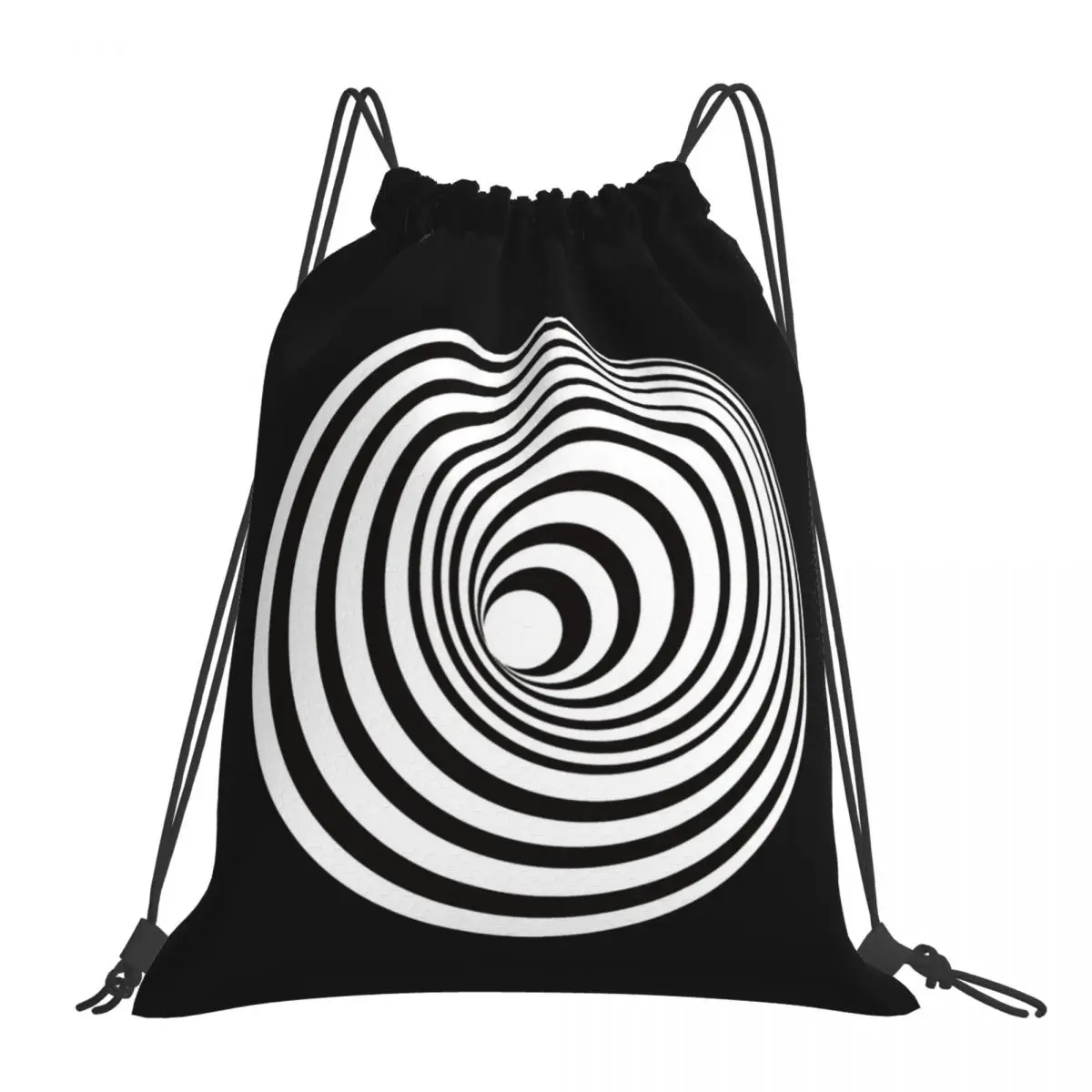 Sacred Geometry Lover Meditation Symbol Optical Illusion Backpacks Drawstring Bags Sundries Bag Book Bags For Travel Students