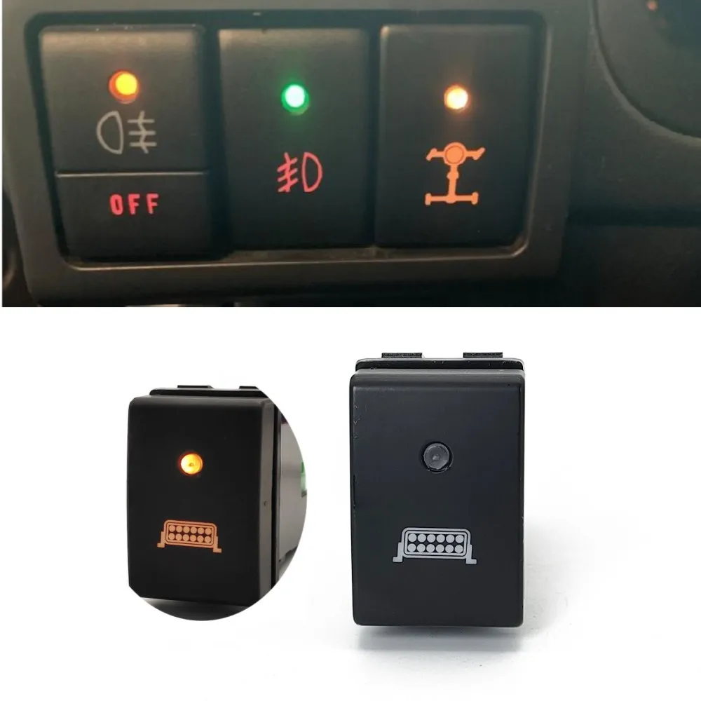Orange Light Car Light Bar Switch Button with Connection Wire for Suzuki Jimny 2007 - 2015