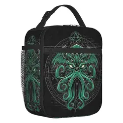 Lovecraft Grote Cthulhu Geïsoleerde Lunch Draagtas Horror Monster Octopus Tentakel Hervat Thermische Koeler Bento Box Werkschool