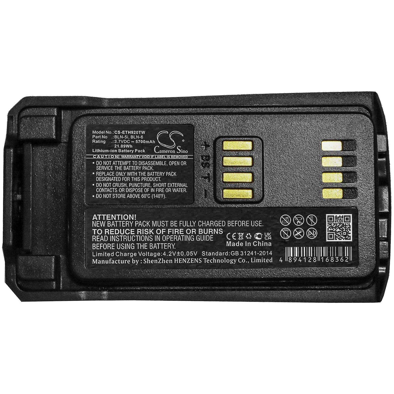 

Li-ion Two-Way Radio Battery for Nokia Airbus TETRA EADS,3.7v,5700mAh,THR9 CASSIDIAN THR9 HT9588AA HR8509AA THR9i THR9+,BLN-5i