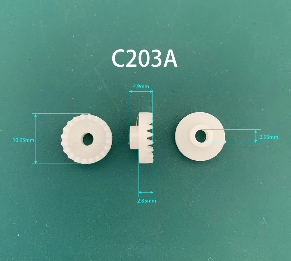 C203A C201.8B 0.5M Plastic Crown Gear 11mm Diameter 20 Tooth Toy Model Accessories Z20 3mm Hole