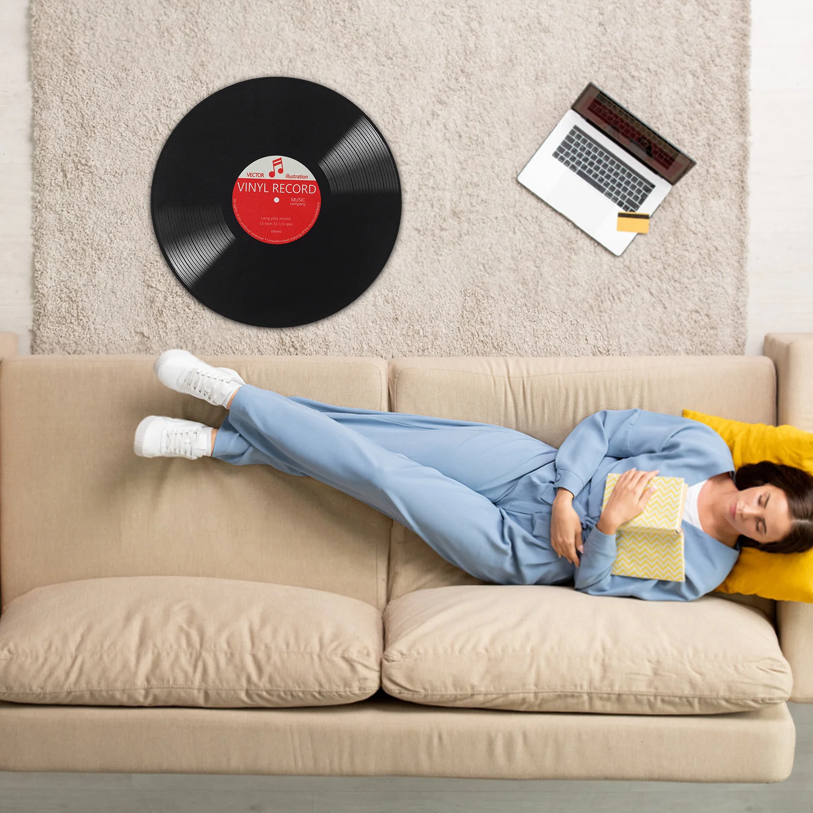 24-дюймовый виниловый коврик с пластинами