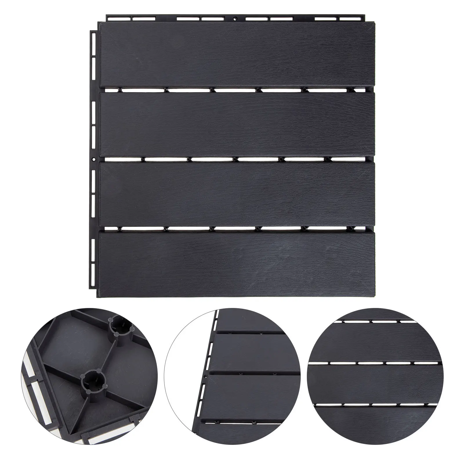 أرضية خشبية مقاومة للماء ومضادة للتآكل، بلاط متشابك بجانب حمام السباحة في الهواء الطلق، سهلة الربط، ومستقرة ومقاومة لأشعة الشمس، وملمس ماسي