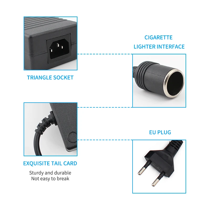 Car Cigarette Lighter 12V 5A 6A Power Source Car Adapter Converter 220V 110V TO 12V Volt 60W 72W AC DC Car Power Supply