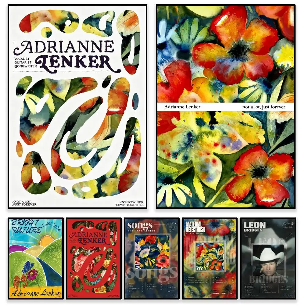 Singer Indie Adrianne Lenker Poster Self Adhesive PP Wall , Waterproof Wall Decor Gift for Bedroom, Office and Dorm