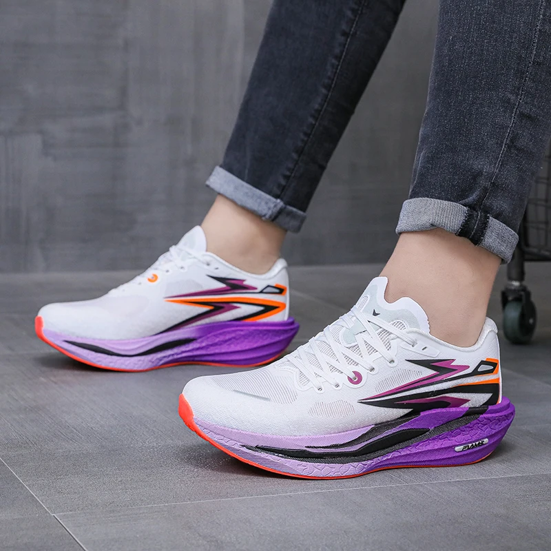 Men Running Shoes Carbon Plate Marathon Speciality Sports Breathable Lightweight Women's Comfortable Nonskid Leisure Sneakers image 5