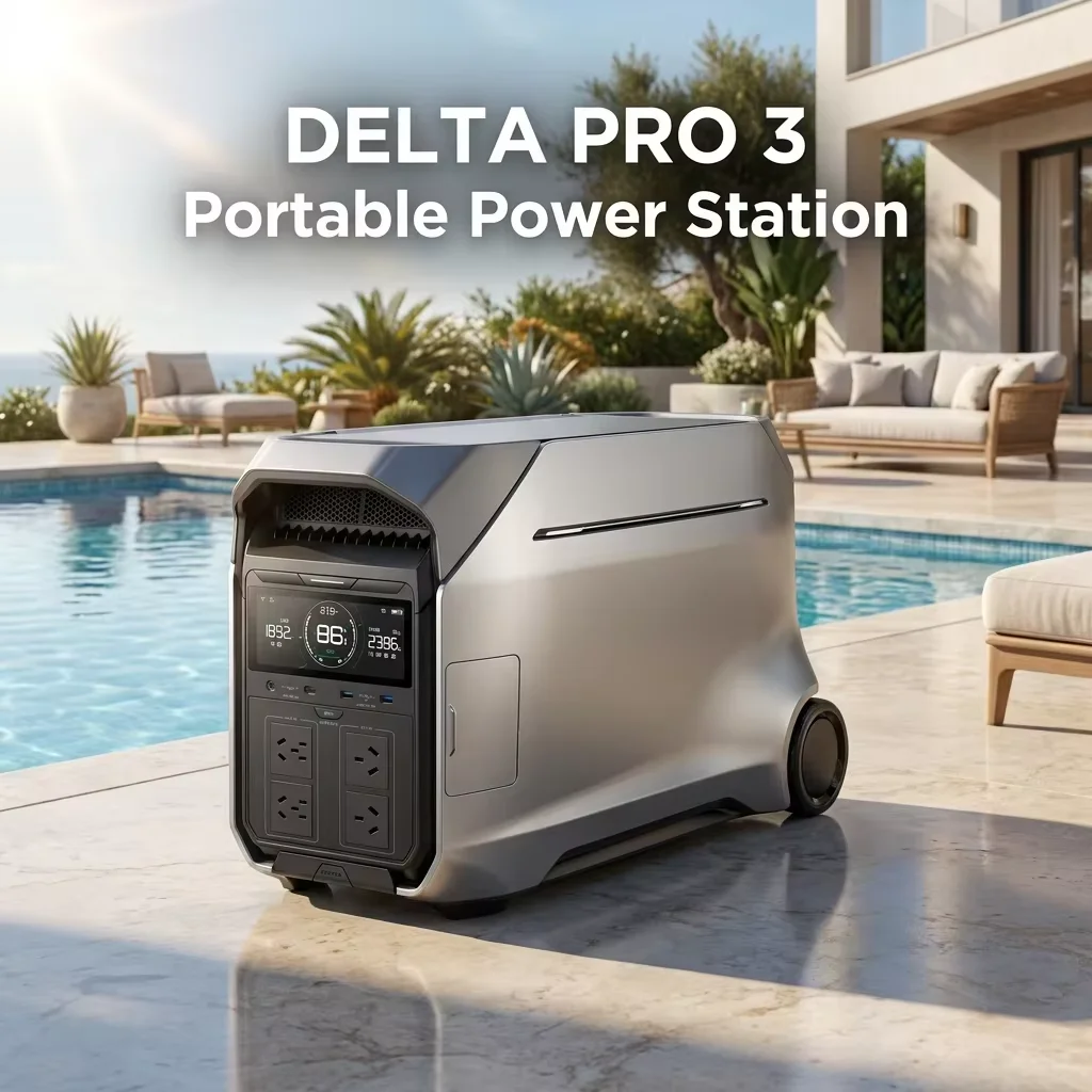 Delta Pro3 Portable Power Station 4096wh  Pure Sine Wave Inverter Controller Charging for Home Outdoor Camping