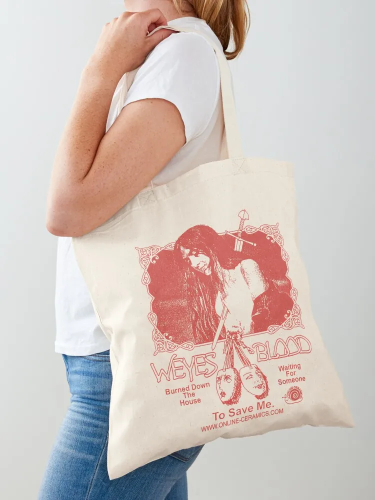 weyes blood Tote Bag woman shopping bag eco bag folding tote custom shopper woman Canvas Tote