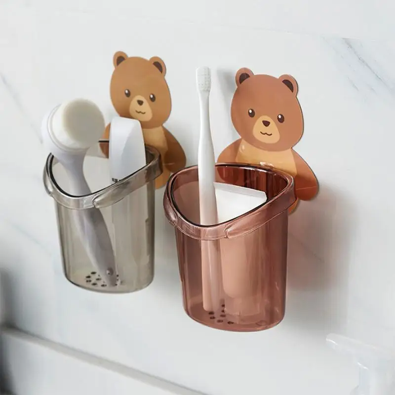 Настенный-держатель-для-зубных-щеток-и-пасты-bear-hug-без-сверления-с-дренажем-для-ванной-комнаты
