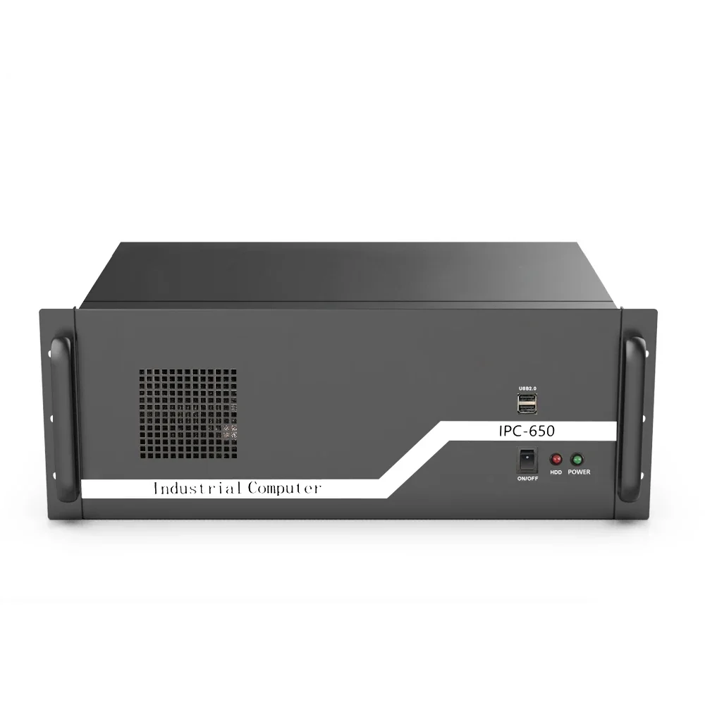 4U Industrial Control Chassis (300mm Depth) – Thickened Steel, Supports ATX Power Supplies and Motherboards, Matte Black Finish