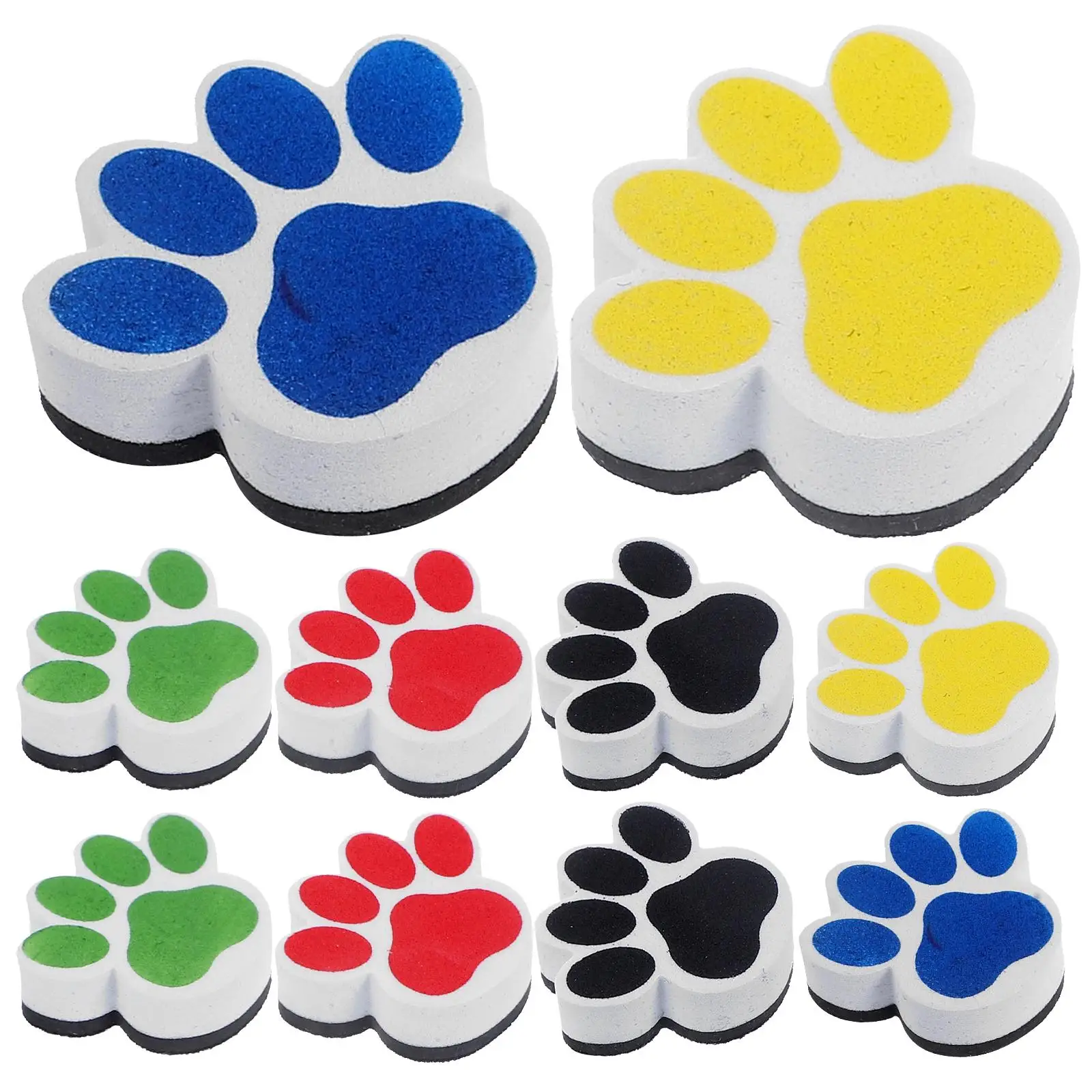 

10 Pcs Board Erasers Magnetic EVA Felt Dry Erase Tools Portable Classroom Supplies Cat Classroom Whiteboard Erasers Colors