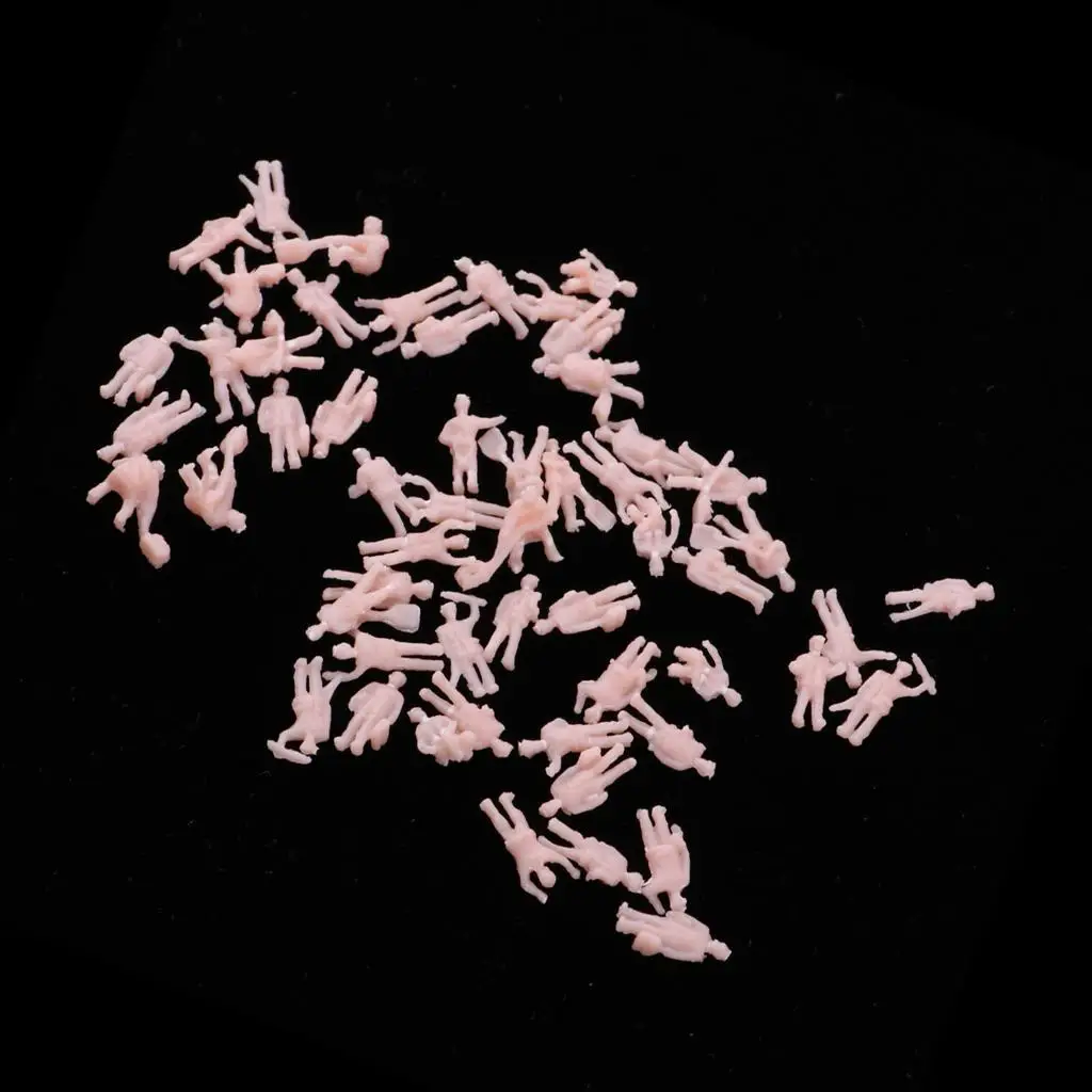 0 Scale Worker Action Figures N Train Roadway Scene Building Props