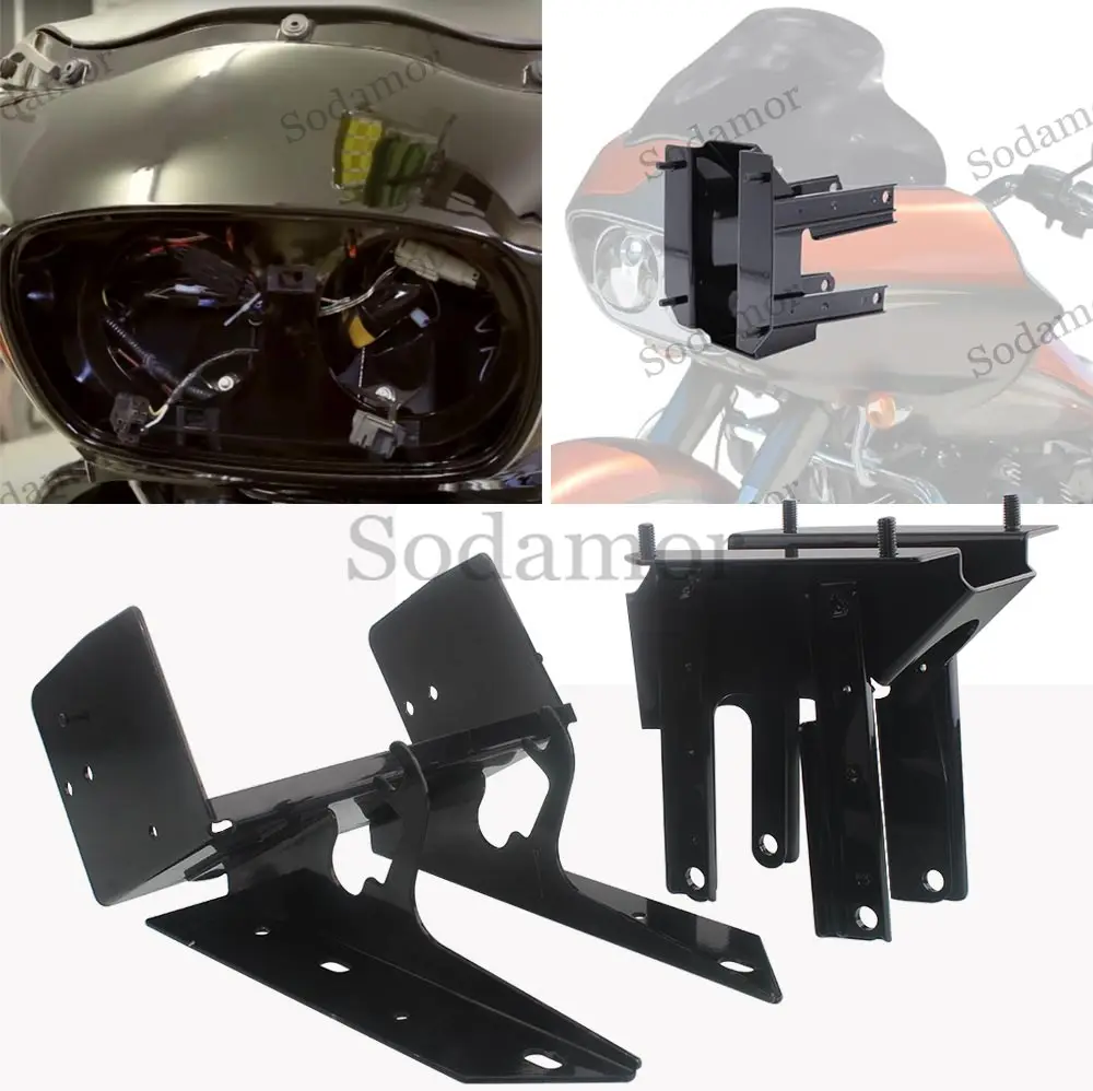 

Motorcycle Fairing Mount Bracket & Front Fairing Radio Mount Bracket For Harley Touring Road Glide ULTRA FLTRU 2011 2012 2013